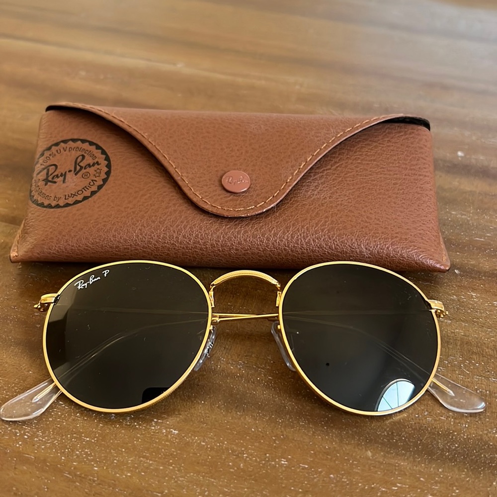 Ray Ban SUNGLASSES Gold🕶️